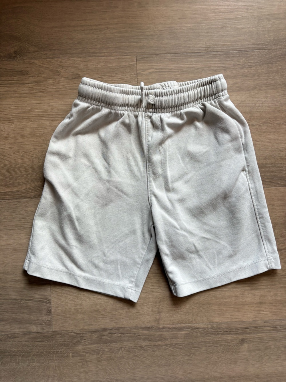 Zara Kids Cream Elastic-Waist Knit Athletic Shorts- size 6/7